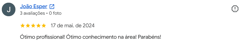 Avaliação de cliente da MRX no Google — 16